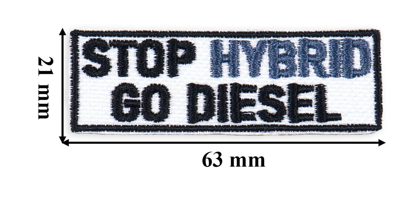 Naszywka naprasowanka stop hybrid go diesel